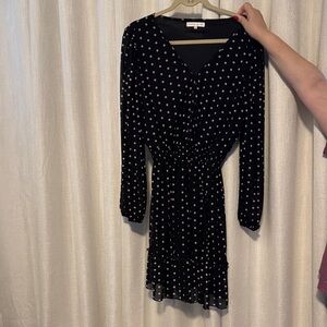 Polka Dot Black Dress